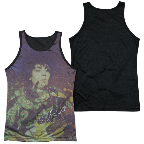 Syd Barrett Pink Floyd Title Adult Sublimated Tank Top T-Shirt White/Black