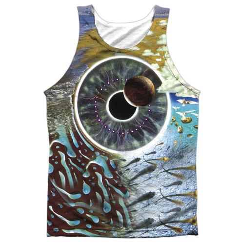 Pink Floyd Pulse (Front/Back Print) Adult Sublimated Tank Top T-Shirt White