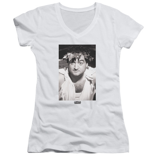 Animal House The Animal Junior Women's V-Neck T-Shirt White