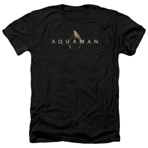 Aquaman Movie Logo Adult Heather T-Shirt Black