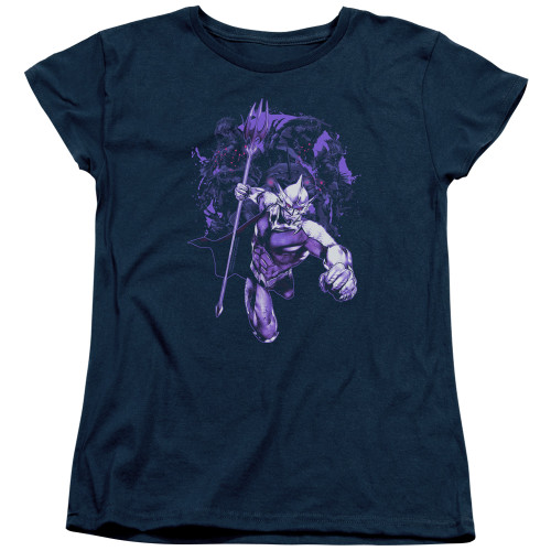 Aquaman Movie Evil Doers Women's T-Shirt Navy