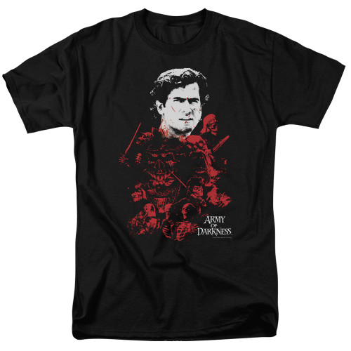 Army of Darkness Pile Of Baddies Adult 18/1 T-Shirt Black