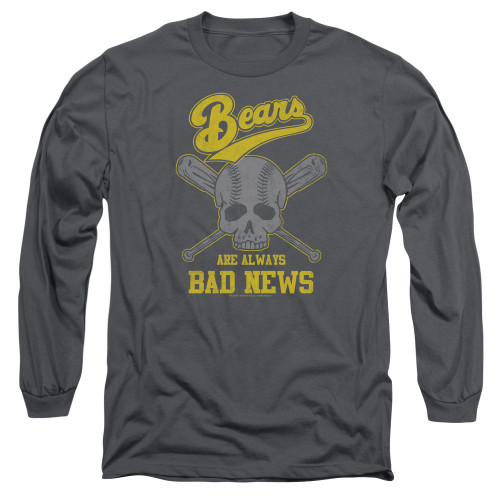 Bad News Bears Always Bad News Adult Long Sleeve T-Shirt Charcoal