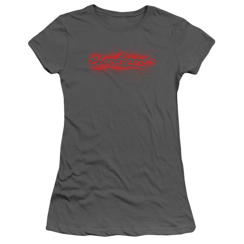 Bloodsport Blood Splatter Junior Women's Sheer T-Shirt Charcoal