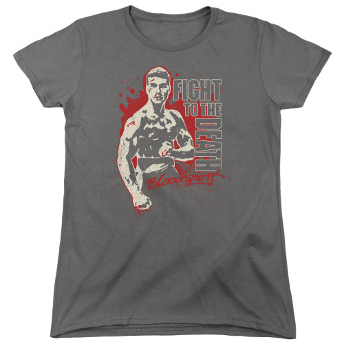 Bloodsport To The Death Women's T-Shirt Charcoal