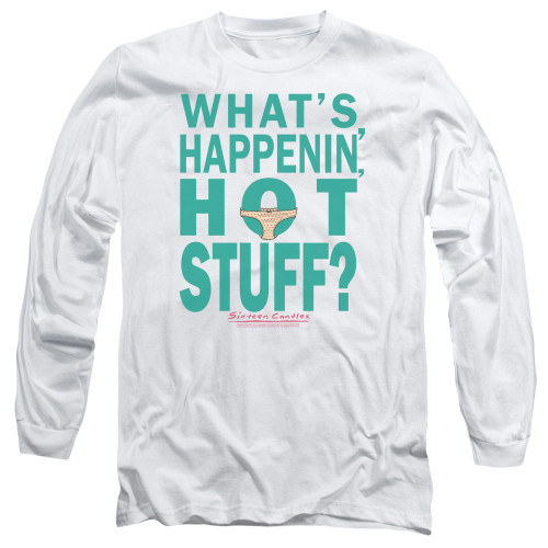 Breakfast Club Whats Happenin Adult Long Sleeve T-Shirt White