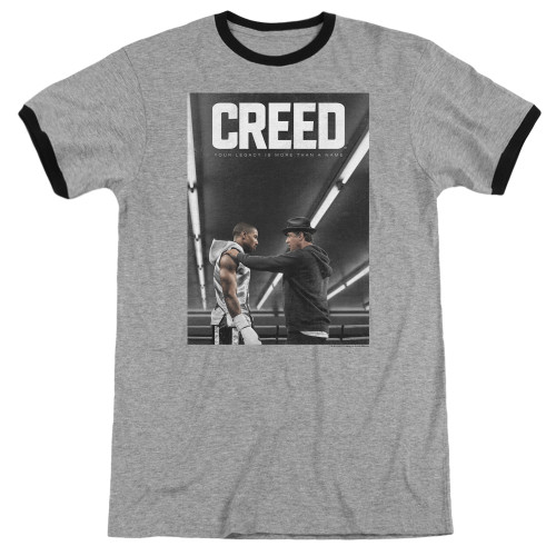 Creed Poster Adult Ringer T-Shirt Heather/Black