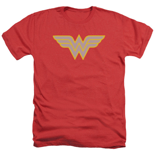 Wonder Woman WW Logo Adult Heather Original T-Shirt Red