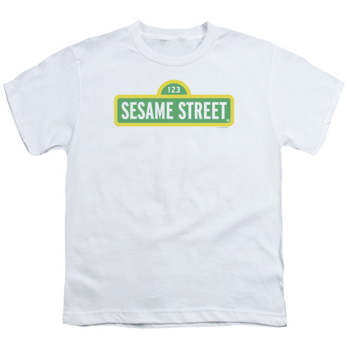 Sesame Street Logo Youth T-Shirt White