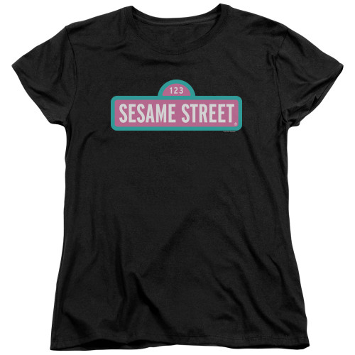 Sesame Street Alt Logo Women's T-Shirt Black