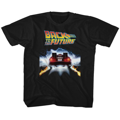 Back To The Future Tail Lights Black Toddler T-Shirt