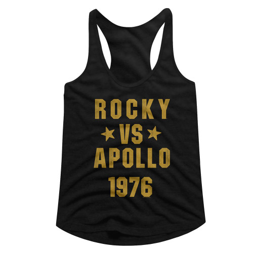 Rocky Rocky Vs Apollo Black Junior Women's Racerback Tank Top T-Shirt