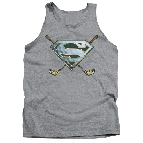 Superman Fore! Adult Tank Top T-Shirt Athletic Heather Superman Fore! Adult Tank Top T-Shirt Athletic Heather
