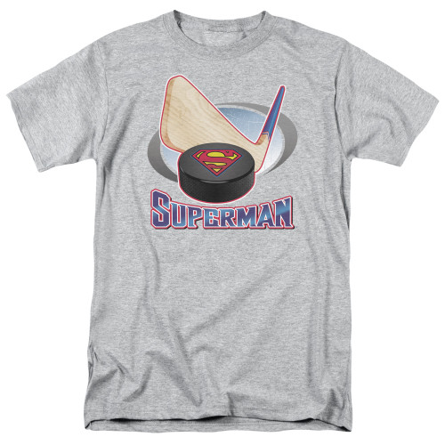 Superman Hockey Stick Adult 18/1 T-Shirt Athletic Heather