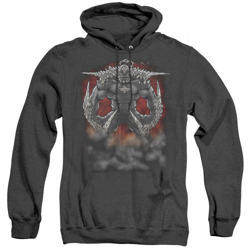 Superman Doomsday Dust Adult Heather Hoodie Sweatshirt Black