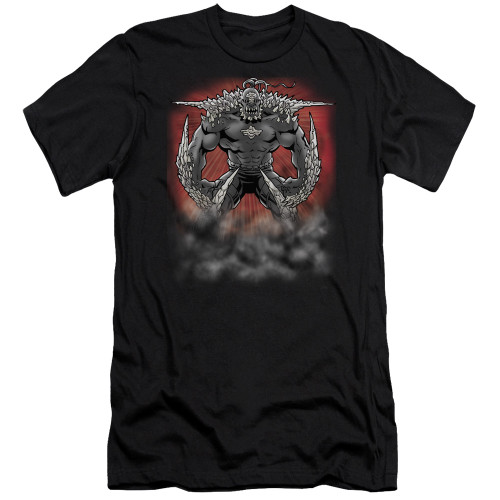 Superman Doomsday Dust Premium Canvas Adult Slim Fit 30/1 T-Shirt Black