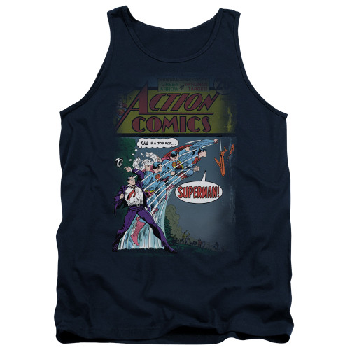 Superman Quick Change Adult Tank Top T-Shirt Navy