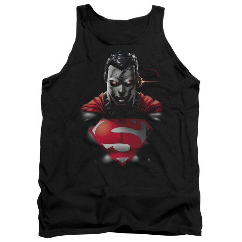 Superman Heat Vision Charged Adult Tank Top T-Shirt Black