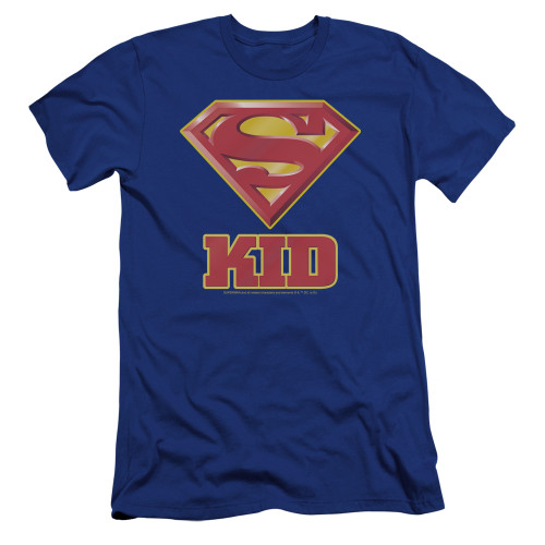 Superman Super Kid Premium Canvas Adult Slim Fit 30/1 T-Shirt Royal Blue