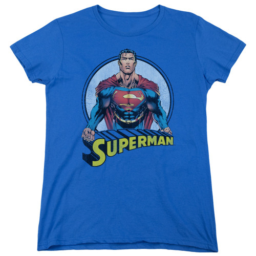 Superman Flying High Again Women's T-Shirt Royal Blue