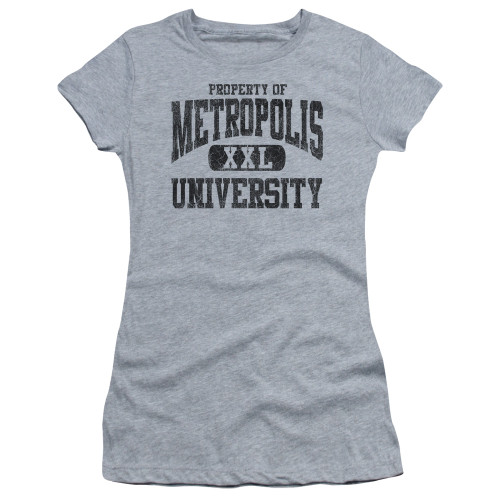 Superman Property Of MU Junior Women's Sheer T-Shirt Athletic Heather