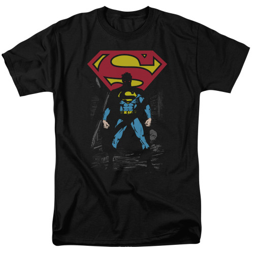 Superman Dark Alley Adult 18/1 T-Shirt Black