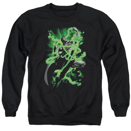 Superman Kryptonite Chains Adult Crewneck Sweatshirt Black