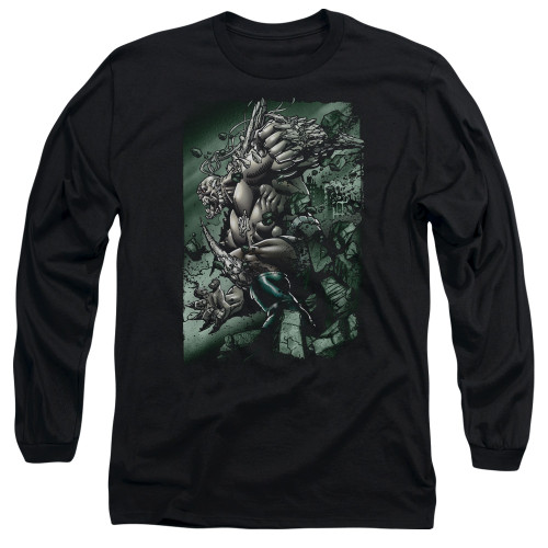 Superman Doomsday Destruction Adult Long Sleeve T-Shirt Black