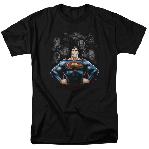 Superman Villains Adult 18/1 T-Shirt Black