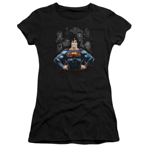 Superman Villains Junior Women's Sheer T-Shirt Black