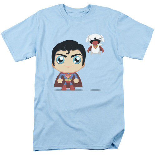 Superman Cute Superman Adult 18/1 T-Shirt Light Blue