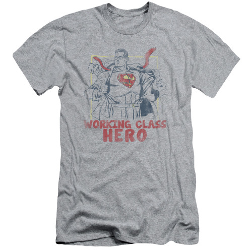 Superman Working Class Adult 30/1 T-Shirt Athletic Heather
