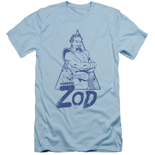Superman Vintage Zod Adult 30/1 T-Shirt Light Blue