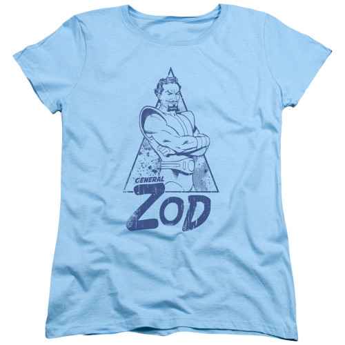 Superman Vintage Zod Women's T-Shirt Light Blue