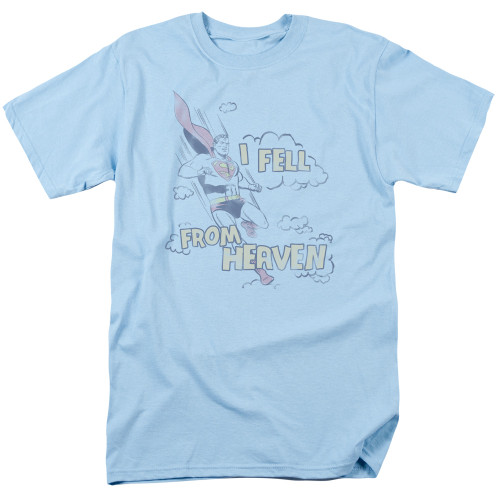 Superman I Fell Adult 18/1 T-Shirt Light Blue