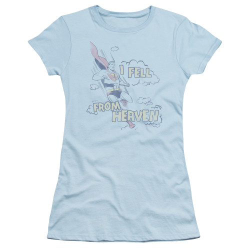 Superman I Fell Junior Women's Sheer T-Shirt Light Blue