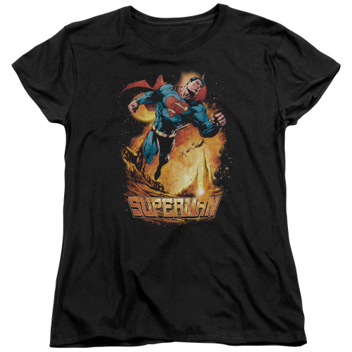 Superman Space Case Women's T-Shirt Black