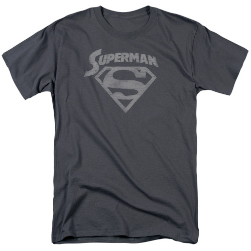 Superman Super Arch Adult 18/1 T-Shirt Charcoal