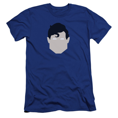 Superman Supes Head Premuim Canvas Adult Slim Fit 30/1 T-Shirt Royal Blue