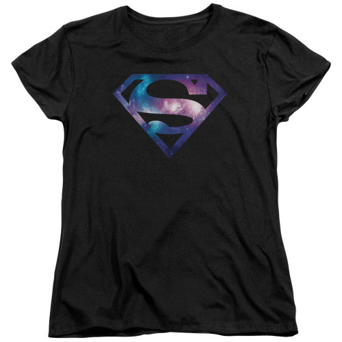 Superman Galaxy Shield Women's T-Shirt Black