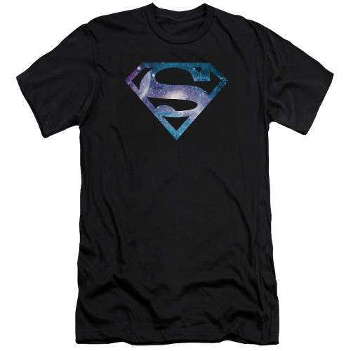 Superman Galaxy 2 Shield Premium Canvas Adult Slim Fit 30/1 T-Shirt Black