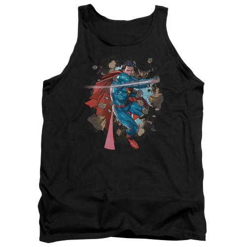 Superman Rock Breaker Adult Tank Top T-Shirt Black
