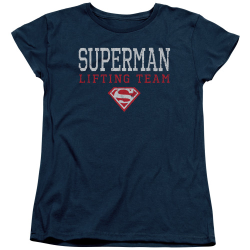 Superman Lifting Team Women's T-Shirt Navy