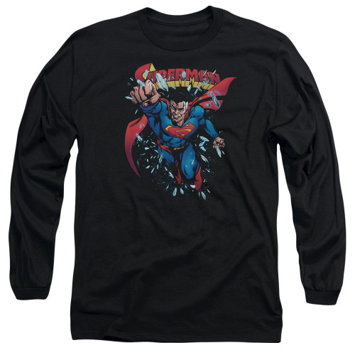 Superman Old Man Kal Adult Long Sleeve T-Shirt Black