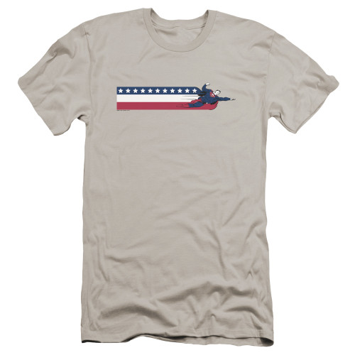 Superman Us Premium Adult 30/1 T-Shirt Silver