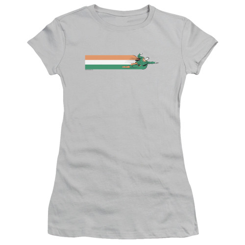 Superman Ie Junior Women's Sheer T-Shirt Silver