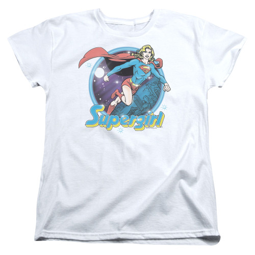 Superman Supergirl Airbrush S/S Women's T-Shirt White