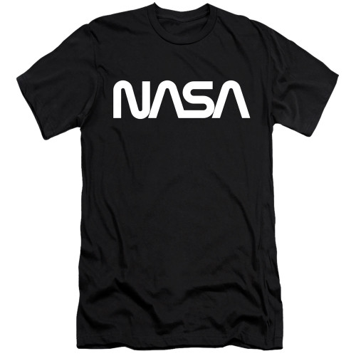 NASA Worm Logo Adult 30/1 T-Shirt Black