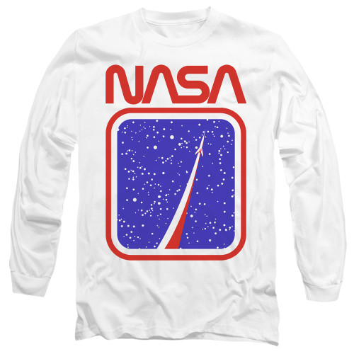 NASA To The Stars Adult Long Sleeve T-Shirt White