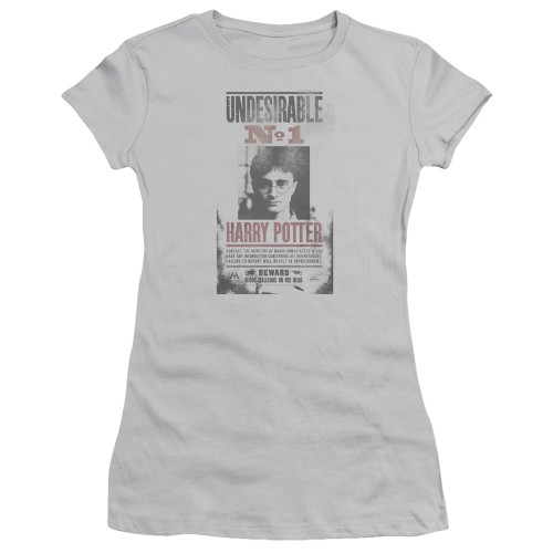 Harry Potter Undesirable No1 Distressed Junior Women's T-Shirt Silver